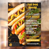 Pas Delicious Hotdogs Restaurant Front Large aan Raamsticker (Vel 2)