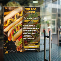 Pas Delicious hotdogs Restaurant Small Deuren aan
