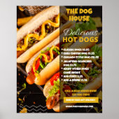 Pas Delicious hotdogs Restaurant Small Deuren aan Poster (Voorkant)