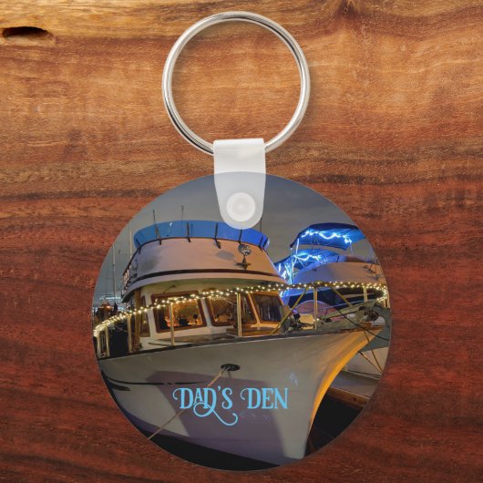 Pa's Den Hershine Trawler Boating Sleutelhanger (Voorkant)