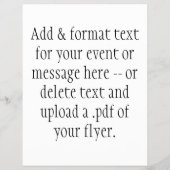 Pas deze brochure voor Uw Gebeurtenis aan (Achterkant)