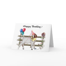 Pas deze Cute Boer Goat Birthday Kaart aan