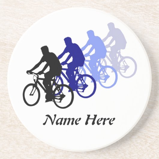 Pas deze fiets, fiets, fiets aan zandsteen onderzetter (Voorkant)