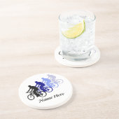 Pas deze fiets, fiets, fiets aan zandsteen onderzetter (Zijkant)