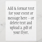 Pas deze flyer aan voor je evenement (Achterkant)