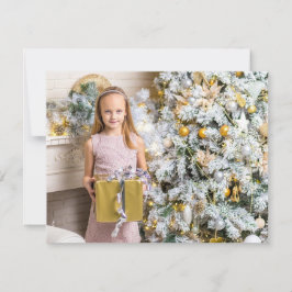 Pas deze  gouden kerstkaart aan