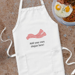 Pas deze grafische Bacon Rashers aan Lang Schort