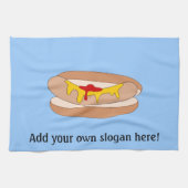 Pas deze Hot Dog afbeelding aan Theedoek (Horizontaal)