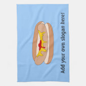 Pas deze Hot Dog afbeelding aan Theedoek (Verticaal)