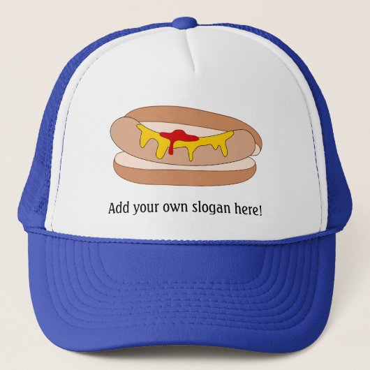 Pas deze Hot Dog afbeelding aan Trucker Pet (Voorkant)