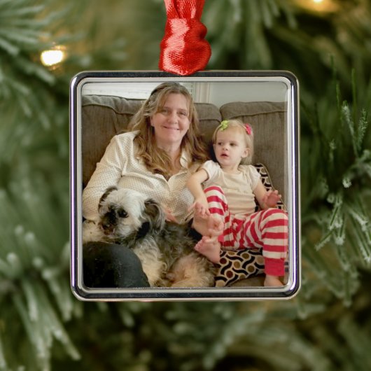 Pas deze kerstversiering aan met uw foto metalen ornament (Boom)
