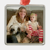 Pas deze kerstversiering aan met uw foto metalen ornament (Voorkant)