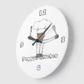 Pas deze keukenmuur-klok aan grote klok (Hoek)