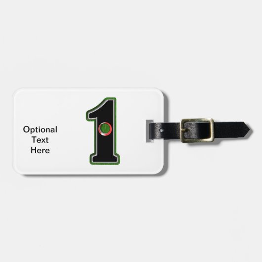 Pas deze Lucky Golfer Hole in één ontwerp aan! Bagagelabel (Voorkant horizontaal)