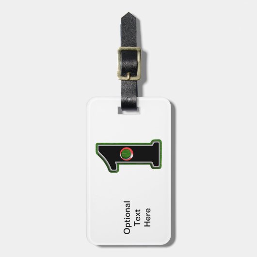 Pas deze Lucky Golfer Hole in één ontwerp aan! Bagagelabel (Voorkant verticaal)