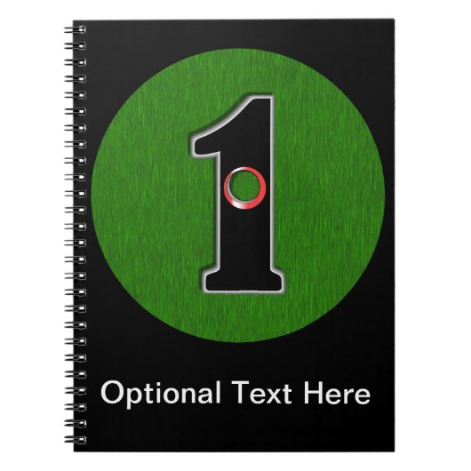 Pas deze Lucky Golfer Hole in één ontwerp aan! Notitieboek (Voorkant)