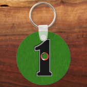 Pas deze Lucky Golfer Hole in één ontwerp aan! Sleutelhanger (Voorkant)