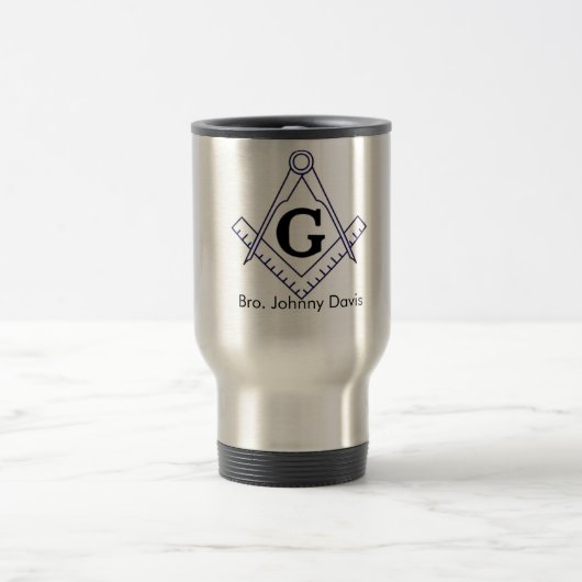 Pas deze Masonic Stainless Steel Travel Cup aan Reisbeker (Center)