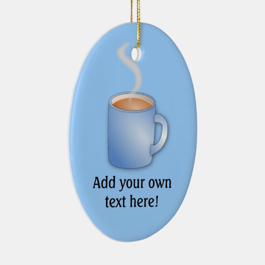 Pas deze Mok van grafische koffie aan Keramisch Ornament (Rechts)