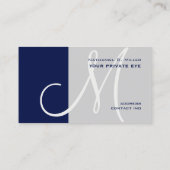 Pas deze monogram/DIY achtergrondkleur aan Visitekaartje (Achterkant)