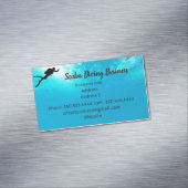 Pas deze Scuba Diving Business aan Magnetisch Visitekaartje (Voorbeeld)