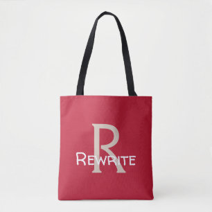 Pas deze sjabloon, MONOGRAM, FAMILIE, NAAM aan Tote Bag