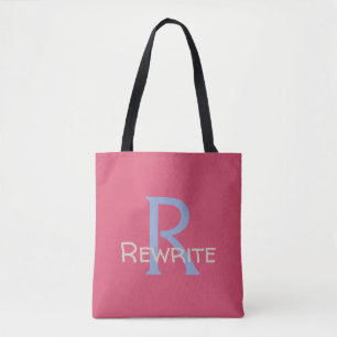Pas deze sjabloon, MONOGRAM, FAMILIE, NAAM aan Tote Bag