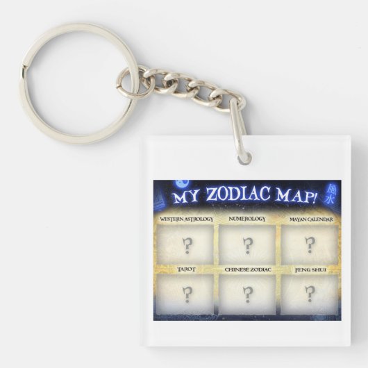 Pas deze sleutelhanger op ZodiacMap.com aan (Voorkant)