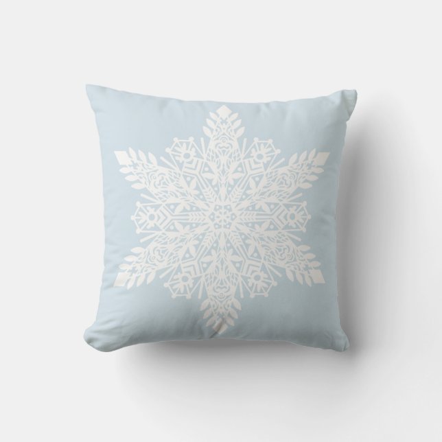Pas deze Snowflake Pillow aan Kussen (Voorkant)