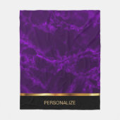 Pas diep Paarse marmer en goud aan Fleece Deken (Voorkant)