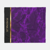 Pas diep Paarse marmer en goud aan Fleece Deken (Voorkant (Horizontaal))