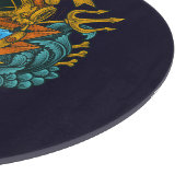 Pas  diep Zee en Scuba Diver Graphic aan Snijplank (Hoek)