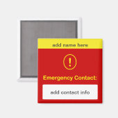 PAS DIT AAN ~ De Magneet van het noodsituatieconta (Voorkant / Achterkant)