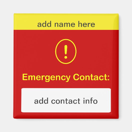 PAS DIT AAN ~ De Magneet van het noodsituatieconta (Voorkant)