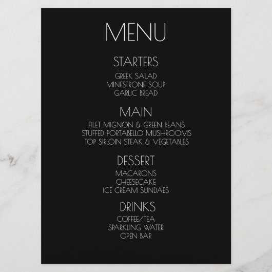 Pas dit aan - Maak je eigen aangepaste menu (Voorkant)