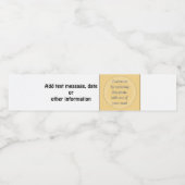 Pas dit aan! Voeg je kunst of foto toe Waterfles Etiket (Enkel label)