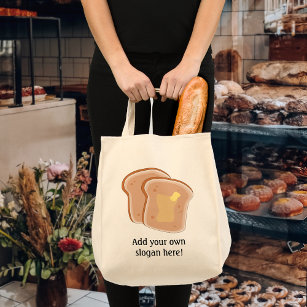 Pas dit Buttered Toast grafisch aan Tote Bag