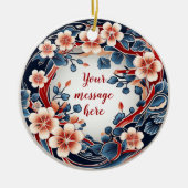 Pas dit Chiyogami-Ornament aan Keramisch Ornament (Voorkant)