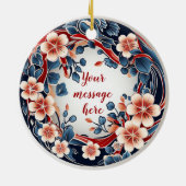 Pas dit Chiyogami-Ornament aan Keramisch Ornament (Achterkant)