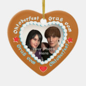 Pas dit Duitse stijlbrood-hart aan Keramisch Ornament (Voorkant)