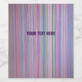 Pas dit gebroken tv-scherm Rainbow-streep aan Wijn Etiket (Enkel label)