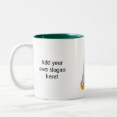 Pas dit grafisch Pasta Spaghetti aan Tweekleurige Koffiemok (Links)