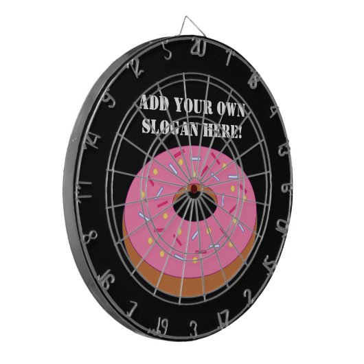 Pas dit Grafisch van de Ring Doughnut aan Dartbord (Voorkant Links)