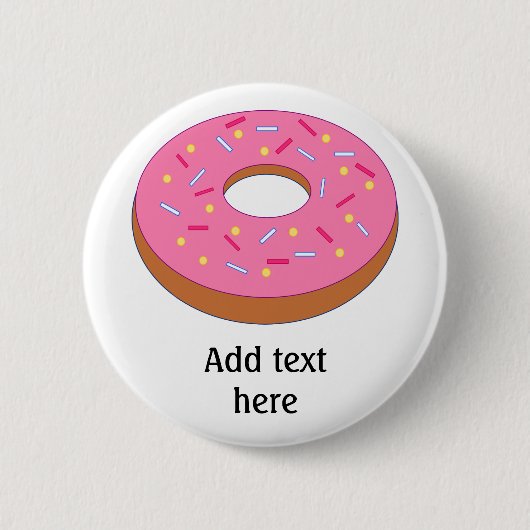 Pas dit Grafisch van de Ring Doughnut aan Ronde Button 5,7 Cm (Voorkant)