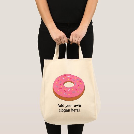 Pas dit Grafisch van de Ring Doughnut aan Tote Bag (Voorkant (product))