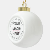 Pas dit keramische bal kerstversiering aan ornament (Rechts)