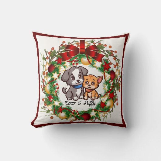 Pas dit kerst Sierkussen aan met afbeelding (Voorkant)