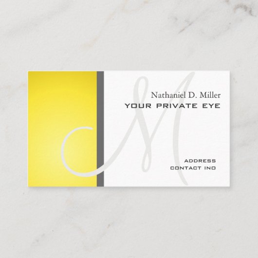 Pas dit monogram visitekaartje aan (Achterkant)