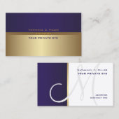 Pas dit monogram visitekaartje aan (Voorkant / Achterkant)