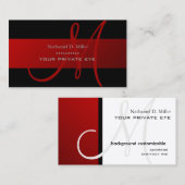 Pas dit monogram visitekaartje aan (Voorkant / Achterkant)